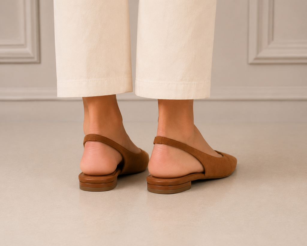 Divine Follie Leather Slingback Flats