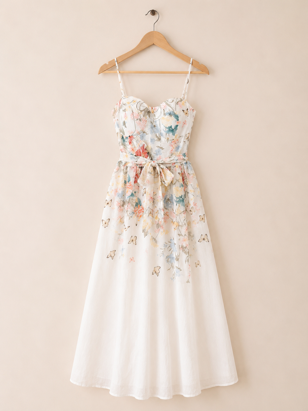 Floral Linen Maxi Dress