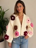 Handmade 3D Flower Cardigan