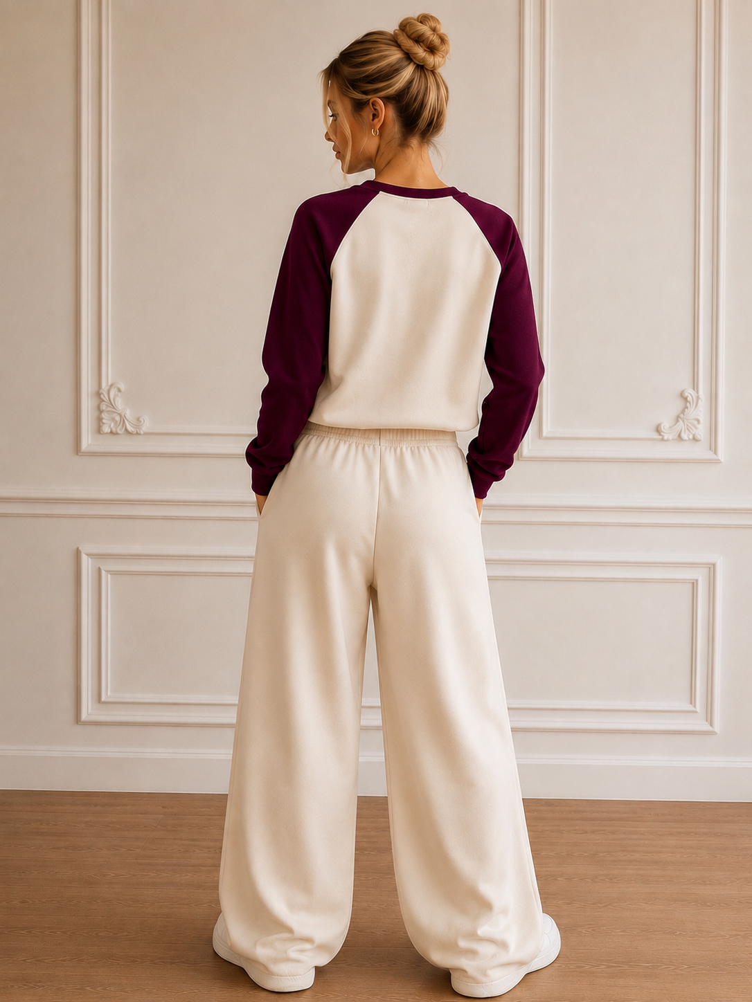 MIHO'S Premium Italian Tracksuit – Milk & Plum