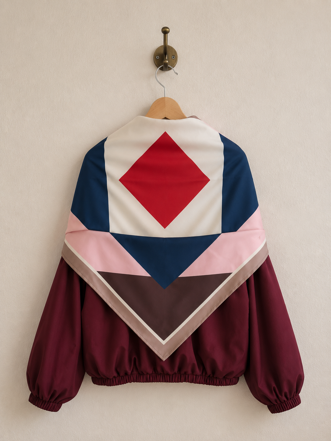 Zeta Otto Bomber Jacket with Detachable Scarf