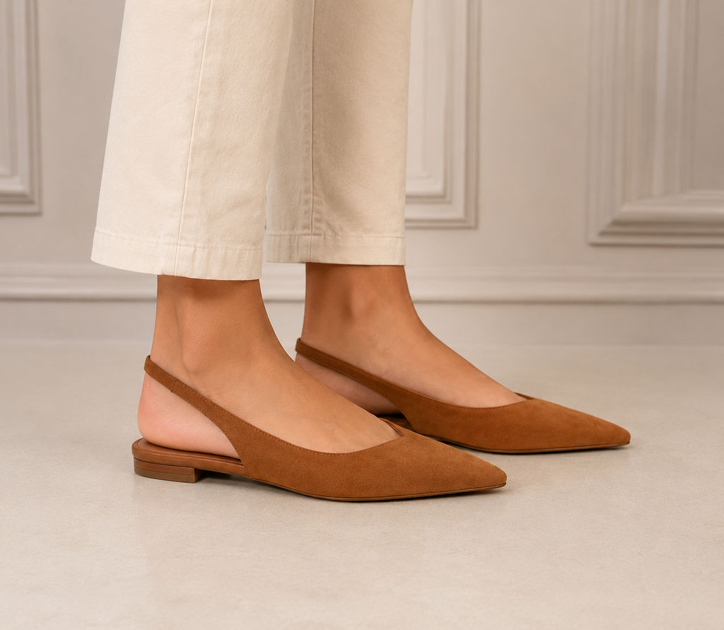 Divine Follie Leather Slingback Flats