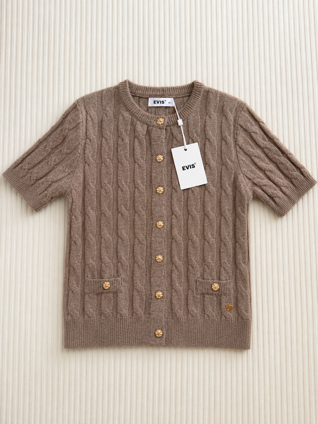 Cable Knit Cardigan – Mocha
