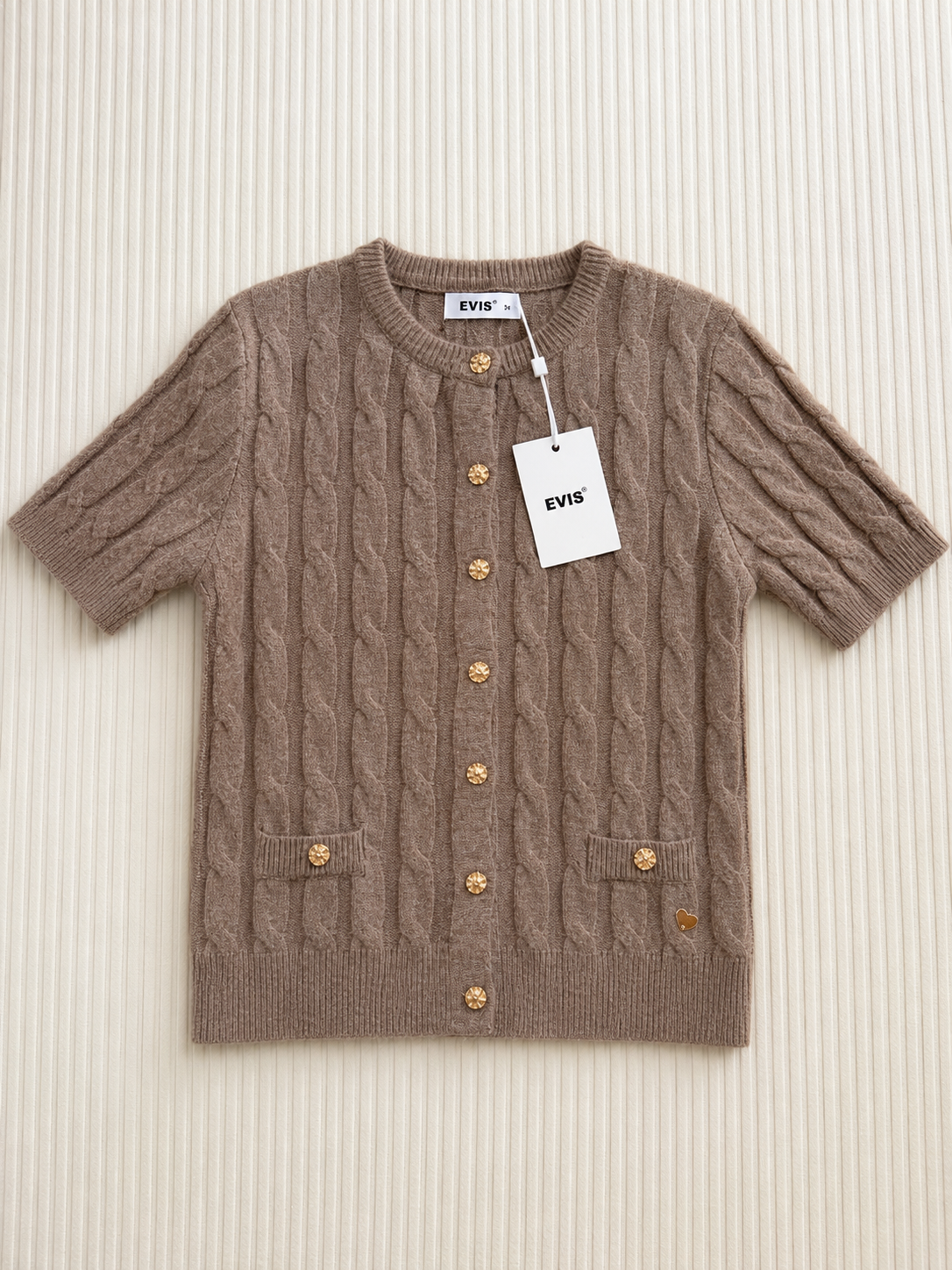 Cable Knit Cardigan – Mocha