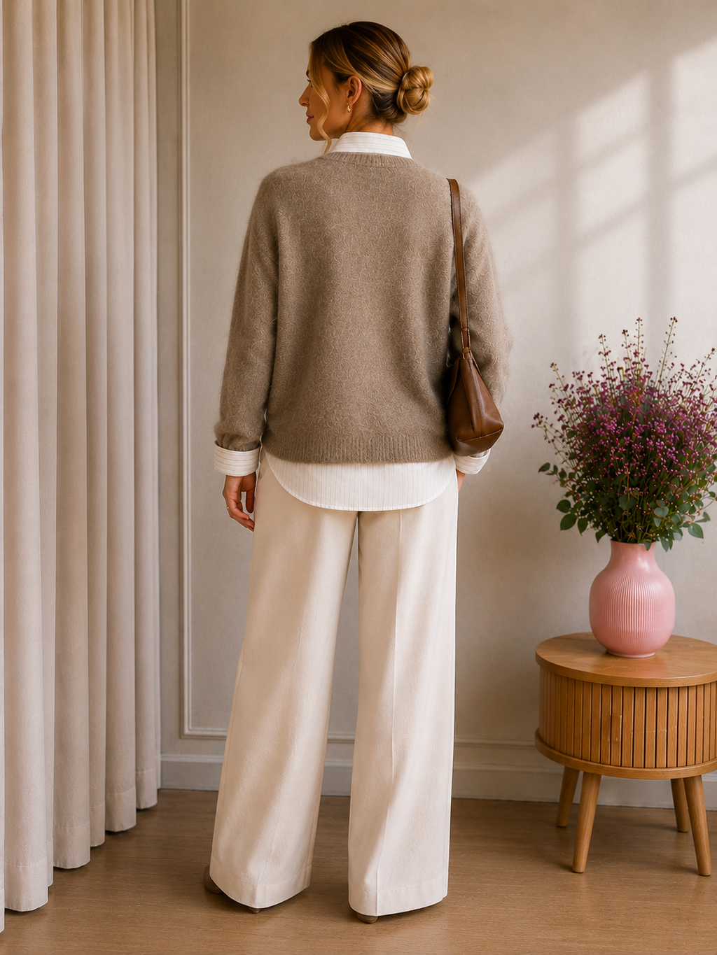 Premium Wool & Cashmere Cardigan – Caramel