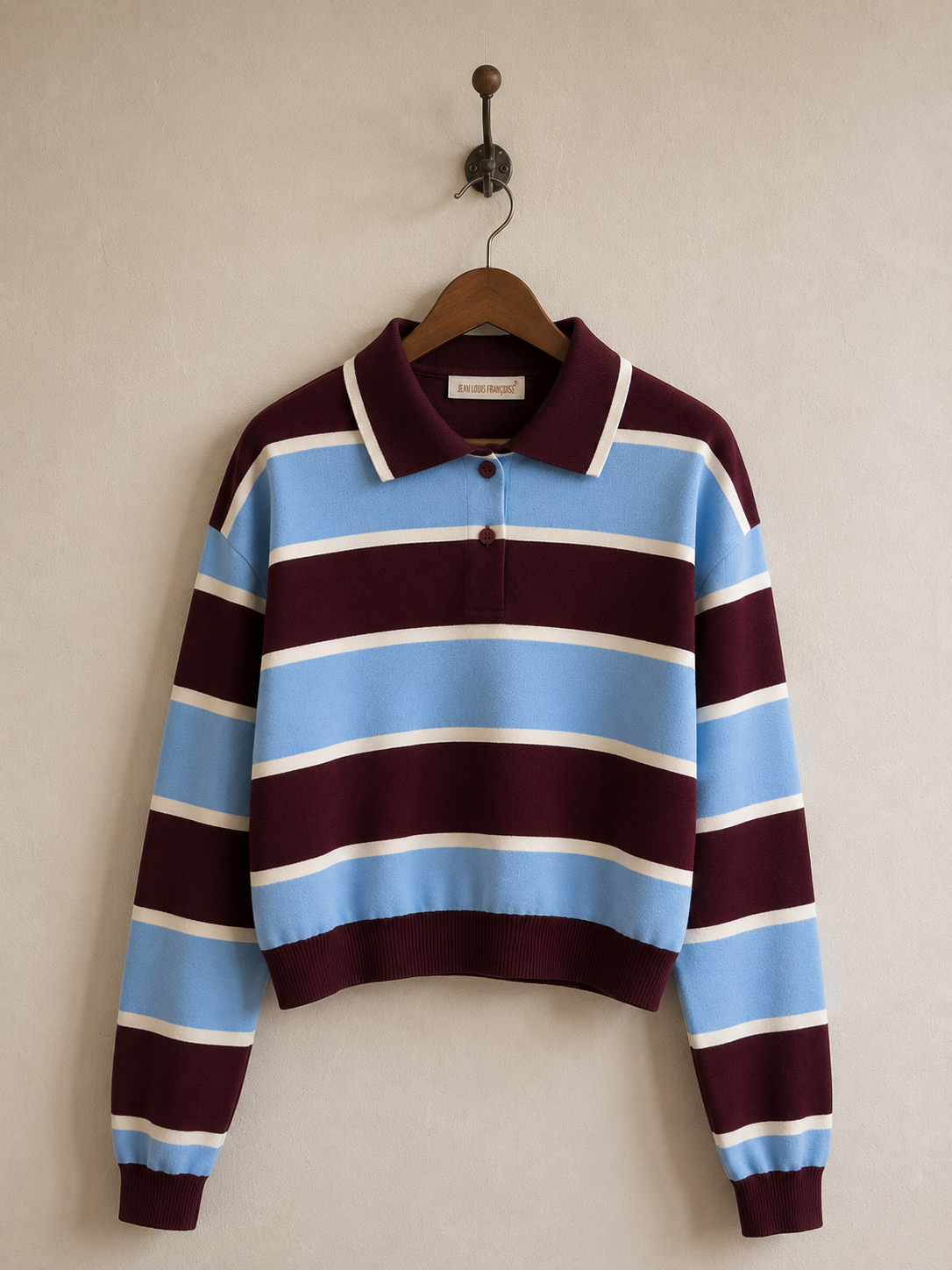 Jean Louis Françoise Striped Polo Sweater