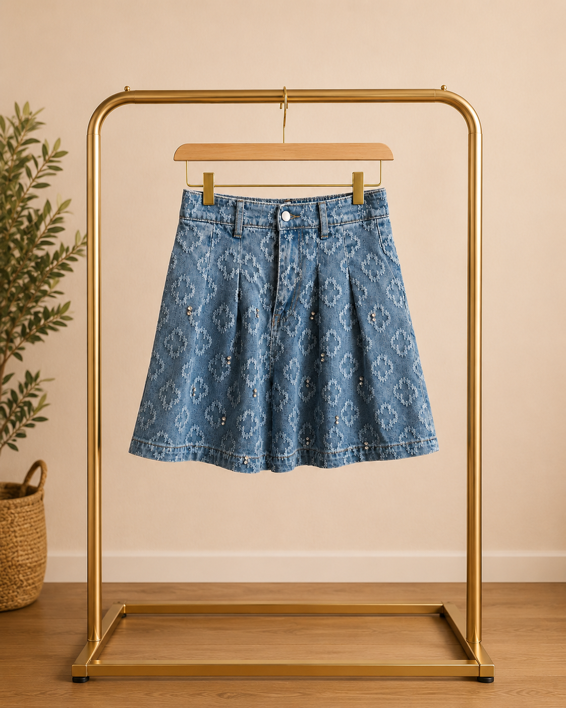 Premium Denim Crystal Set – One Size