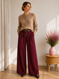 Burgundy Trousers with Belt