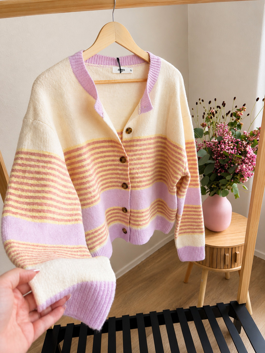 Arines Striped Cardigan