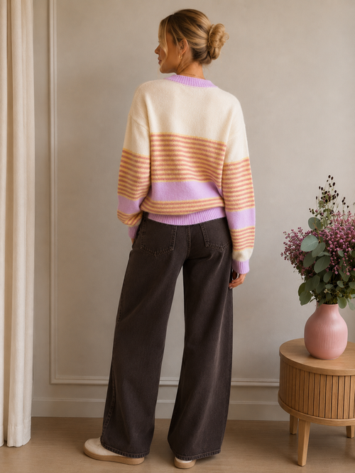 Arines Striped Cardigan