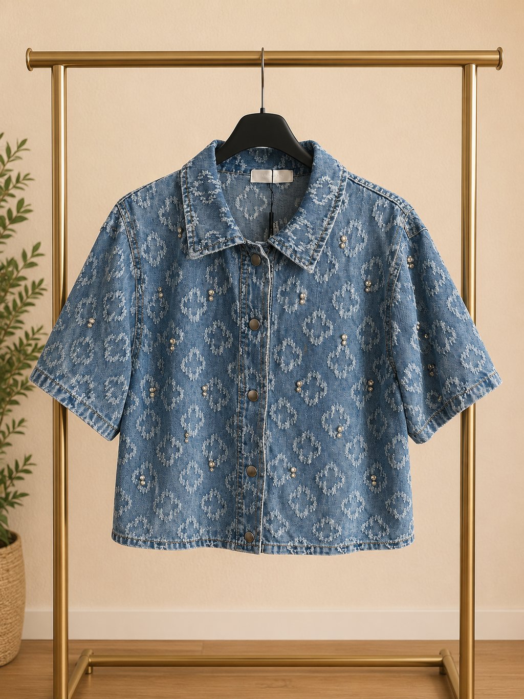 Premium Denim Crystal Set – One Size