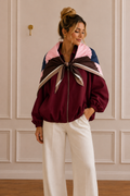 Zeta Otto Bomber Jacket with Detachable Scarf
