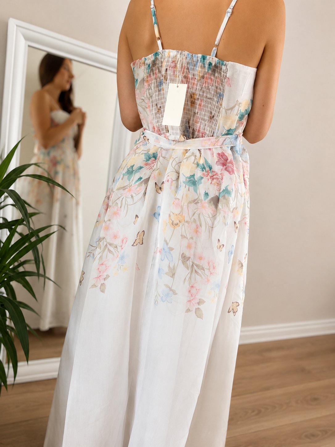Floral Linen Maxi Dress