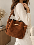 Italian cognac brown genuine leather handbag made in Italy - Darivé Select