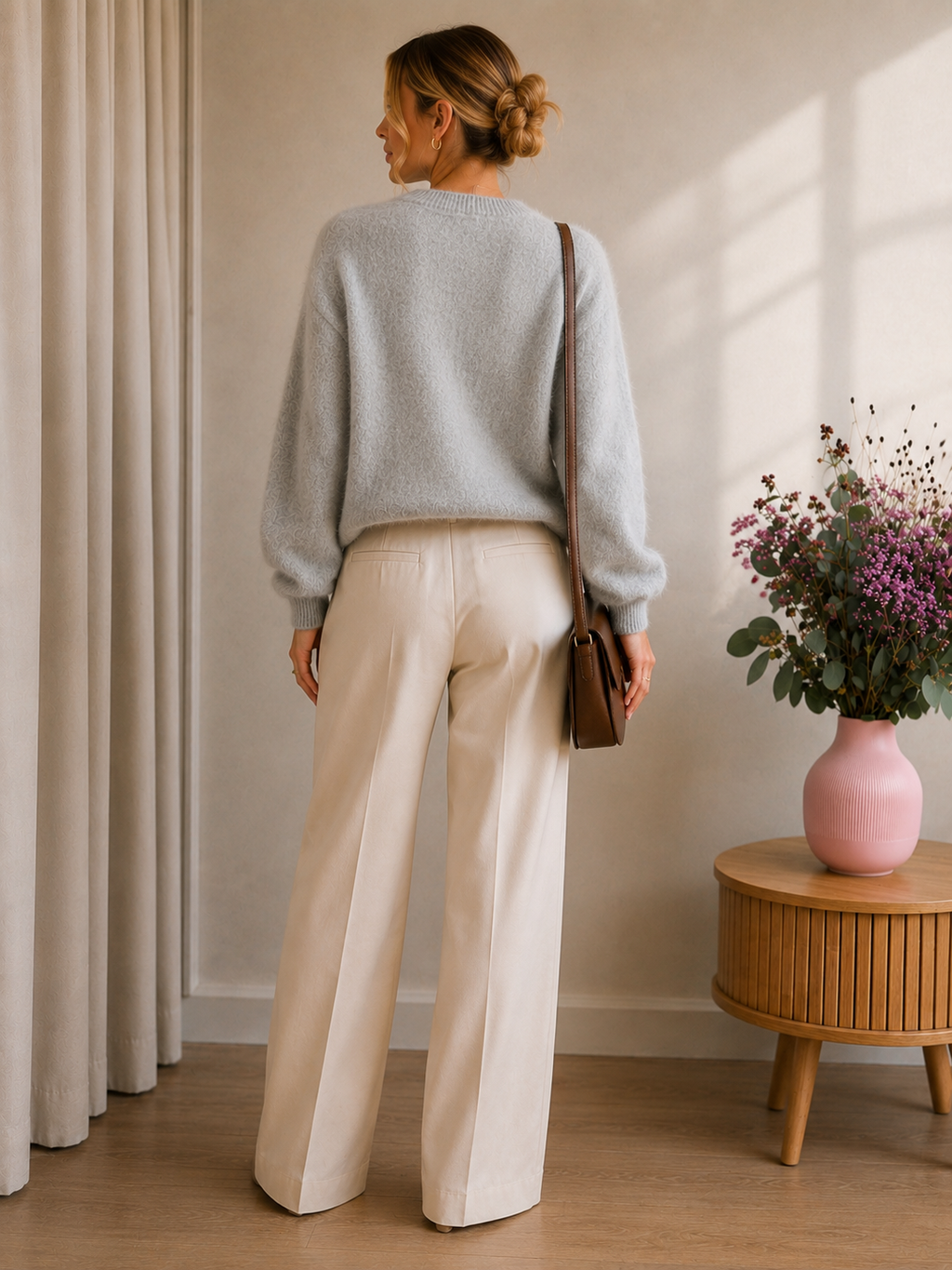 Premium Wool & Cashmere Cardigan – Grey