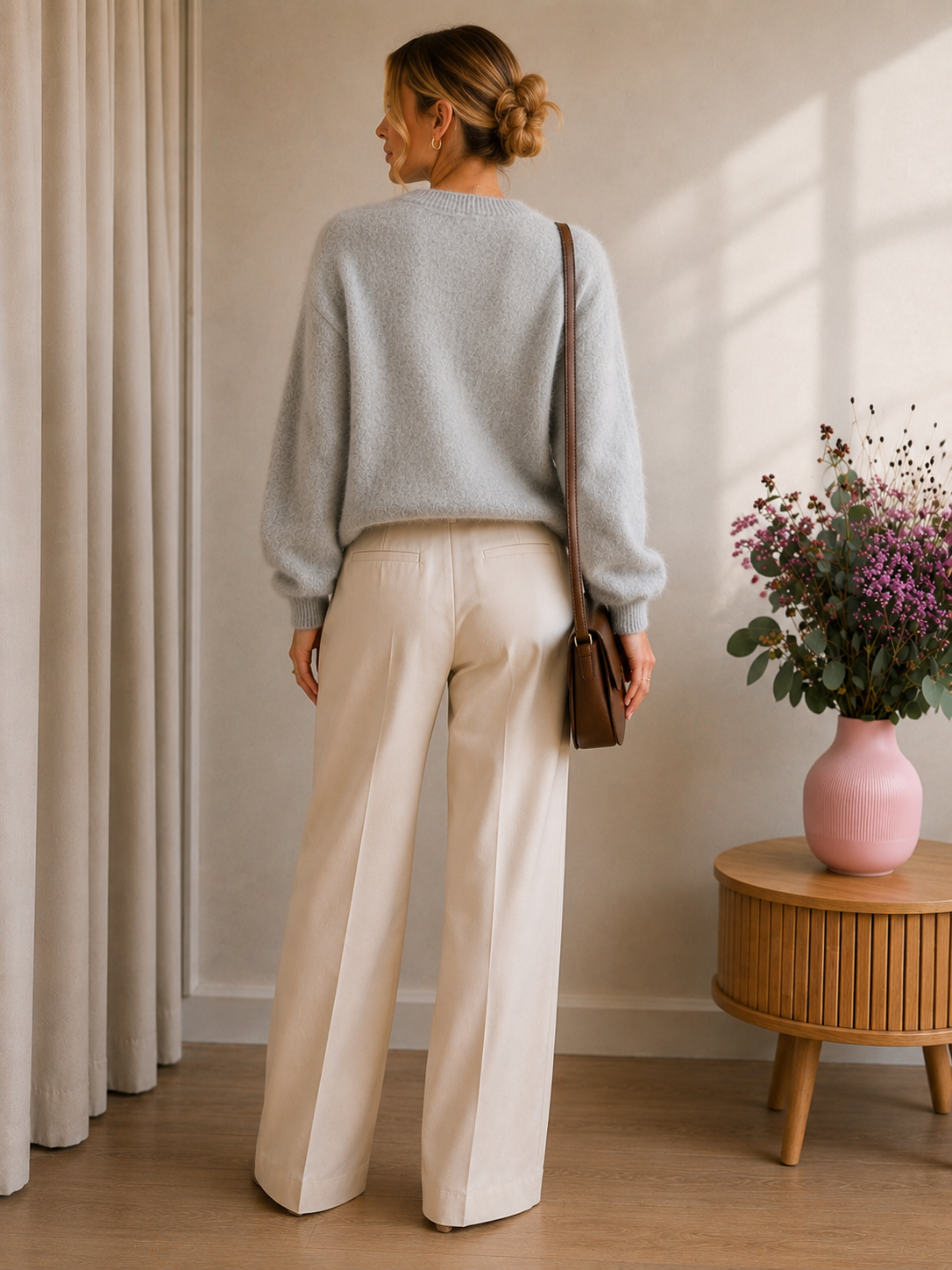 Premium Wool & Cashmere Cardigan – Grey