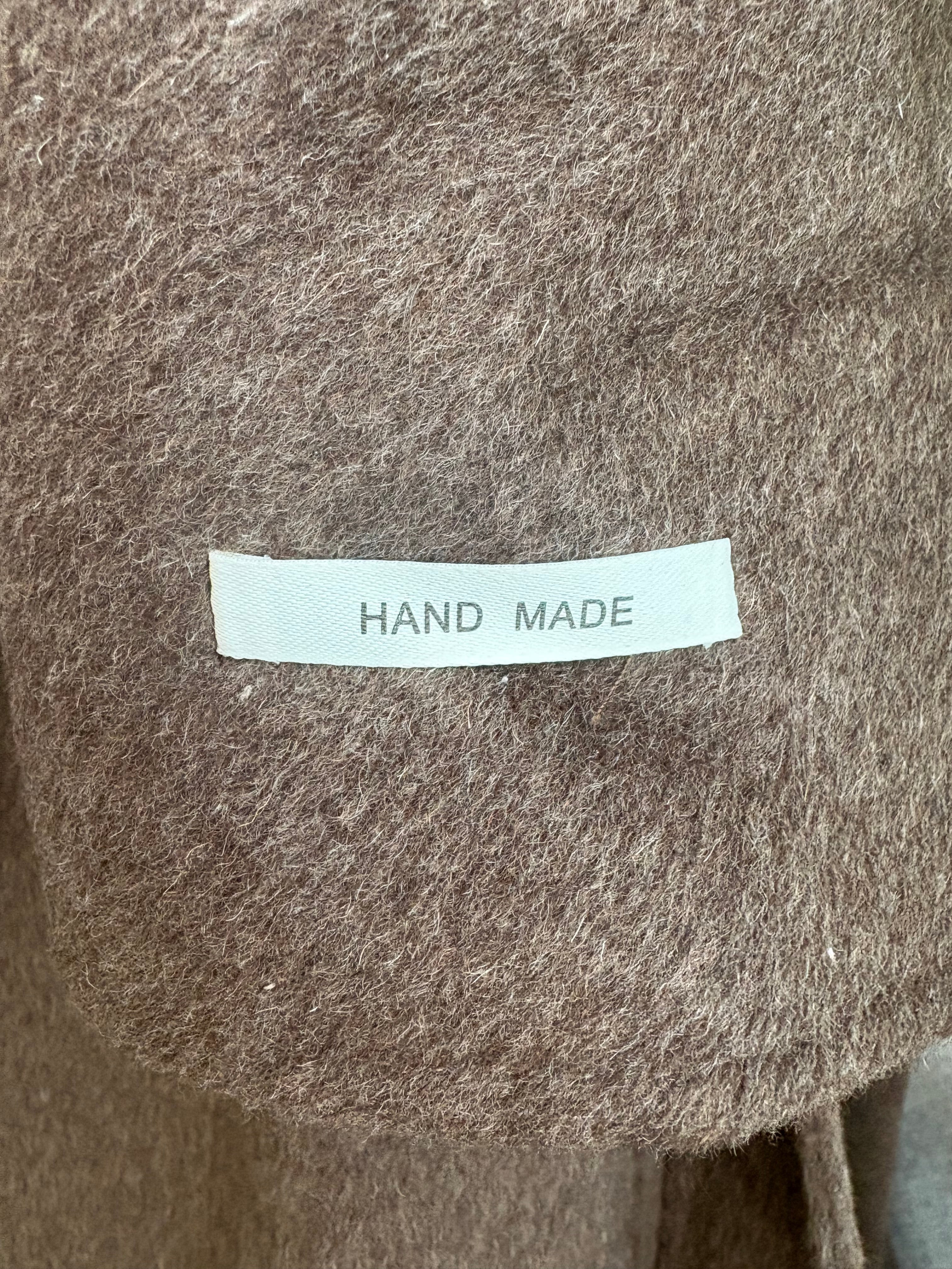 Premium Italian Handmade Wool & Cashmere Coat – Chocolate Brown