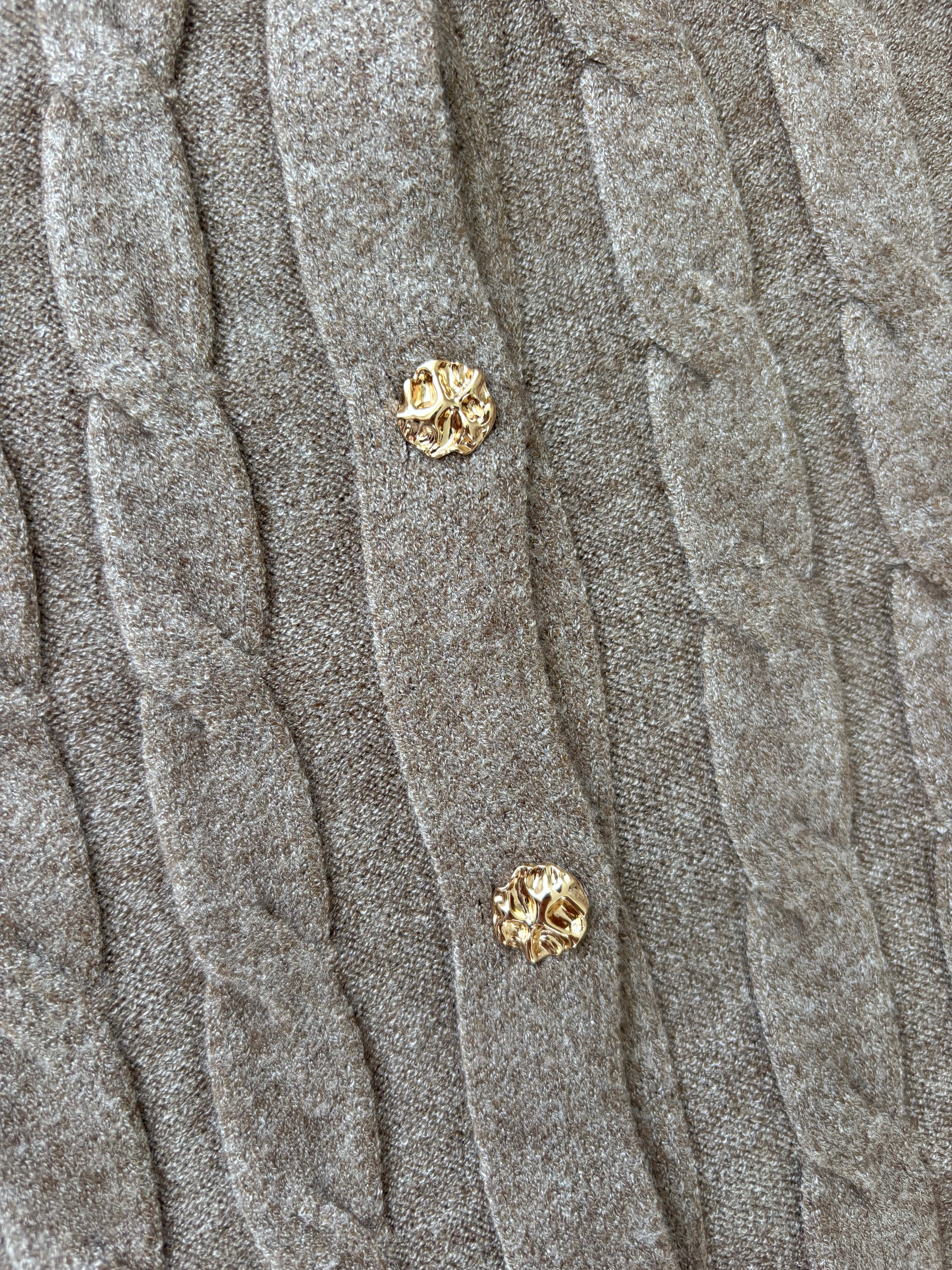 Cable Knit Cardigan – Mocha