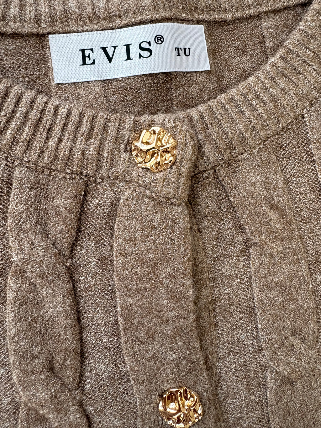 Cable Knit Cardigan – Mocha
