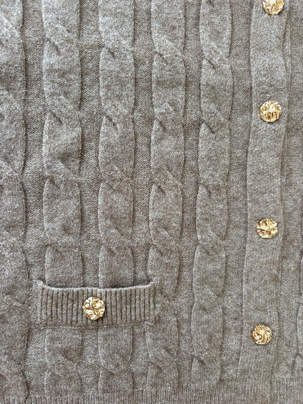 Cable Knit Cardigan – Mocha