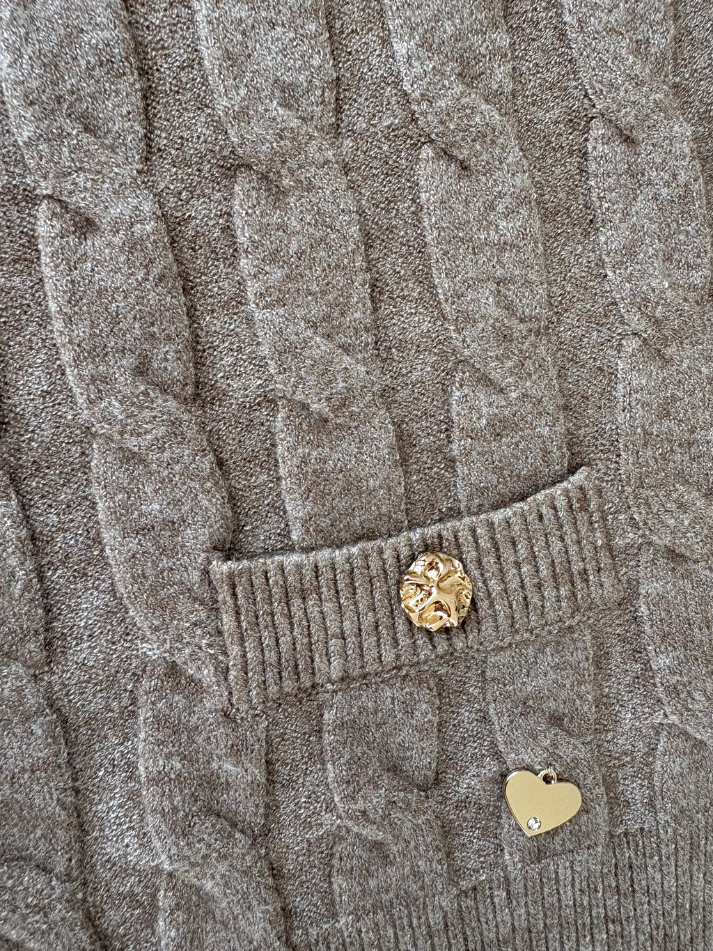 Cable Knit Cardigan – Mocha