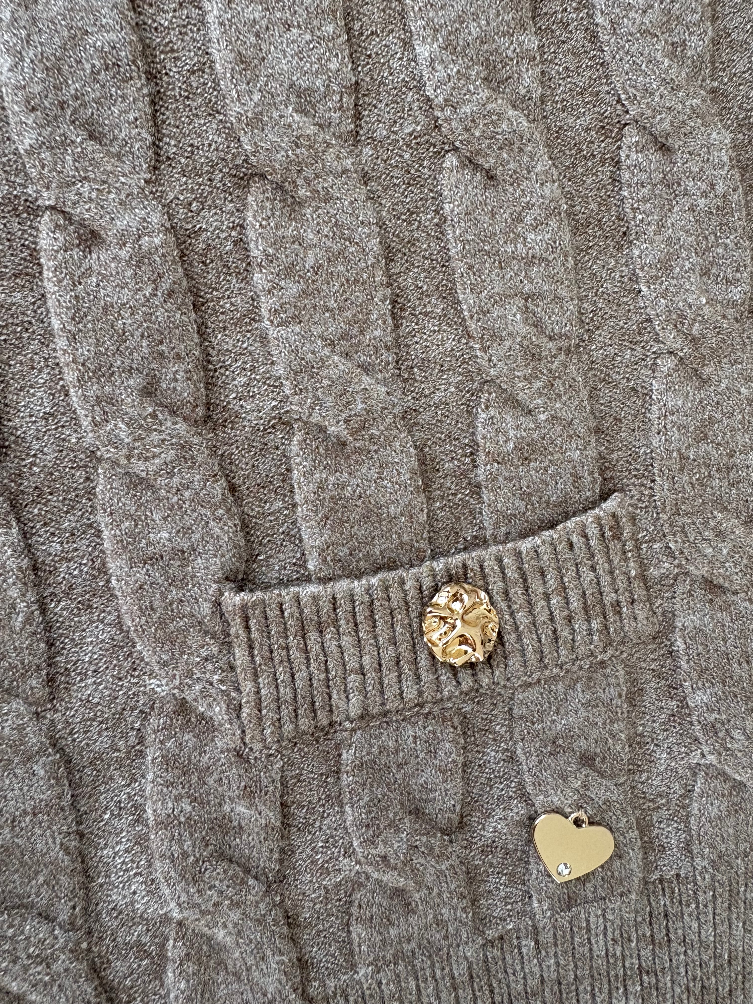 Cable Knit Cardigan – Mocha