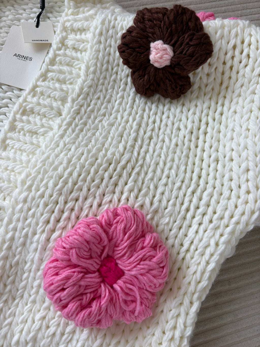 Handmade 3D Flower Cardigan