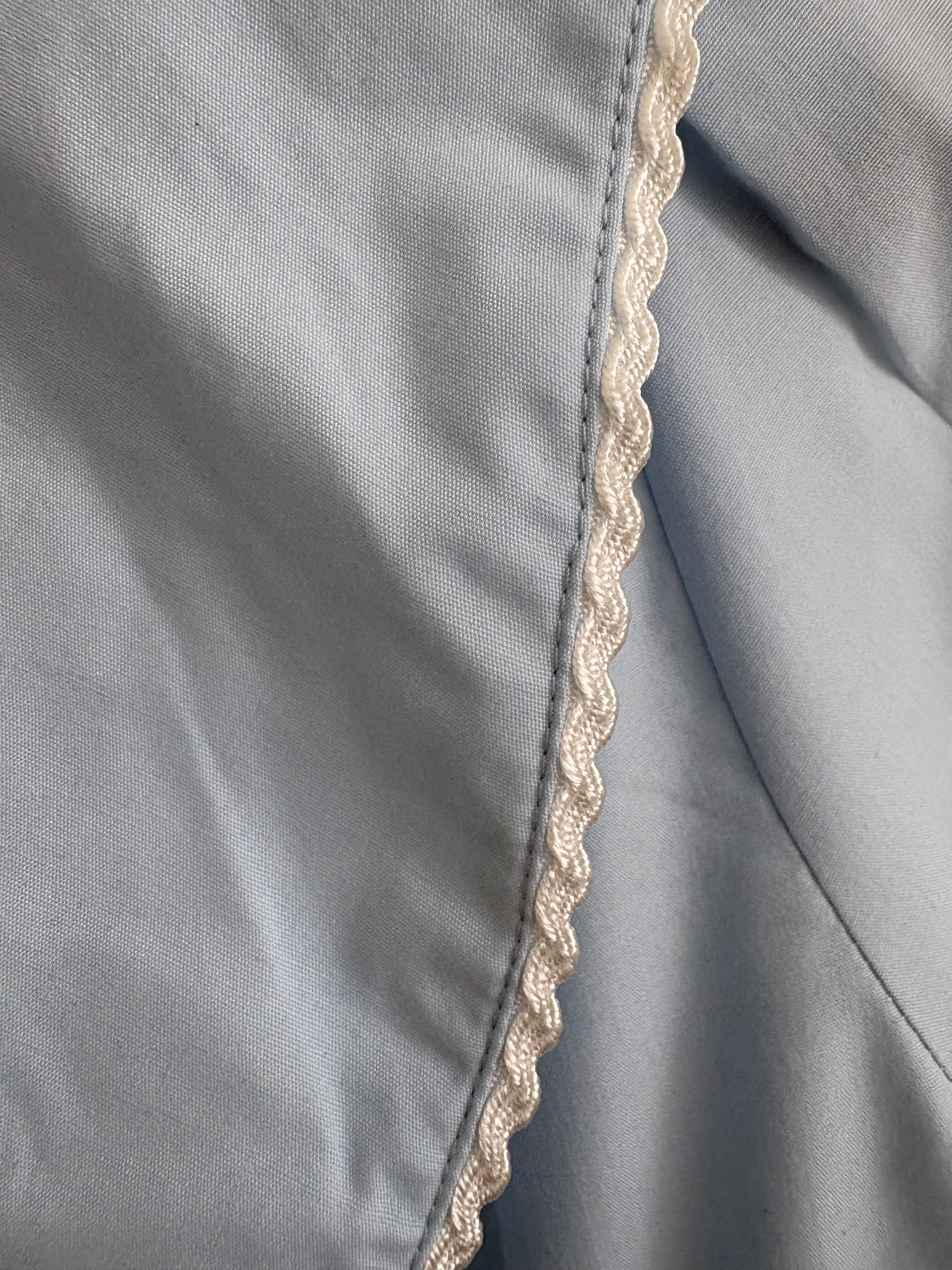 Baby Blue Wrap Blouse