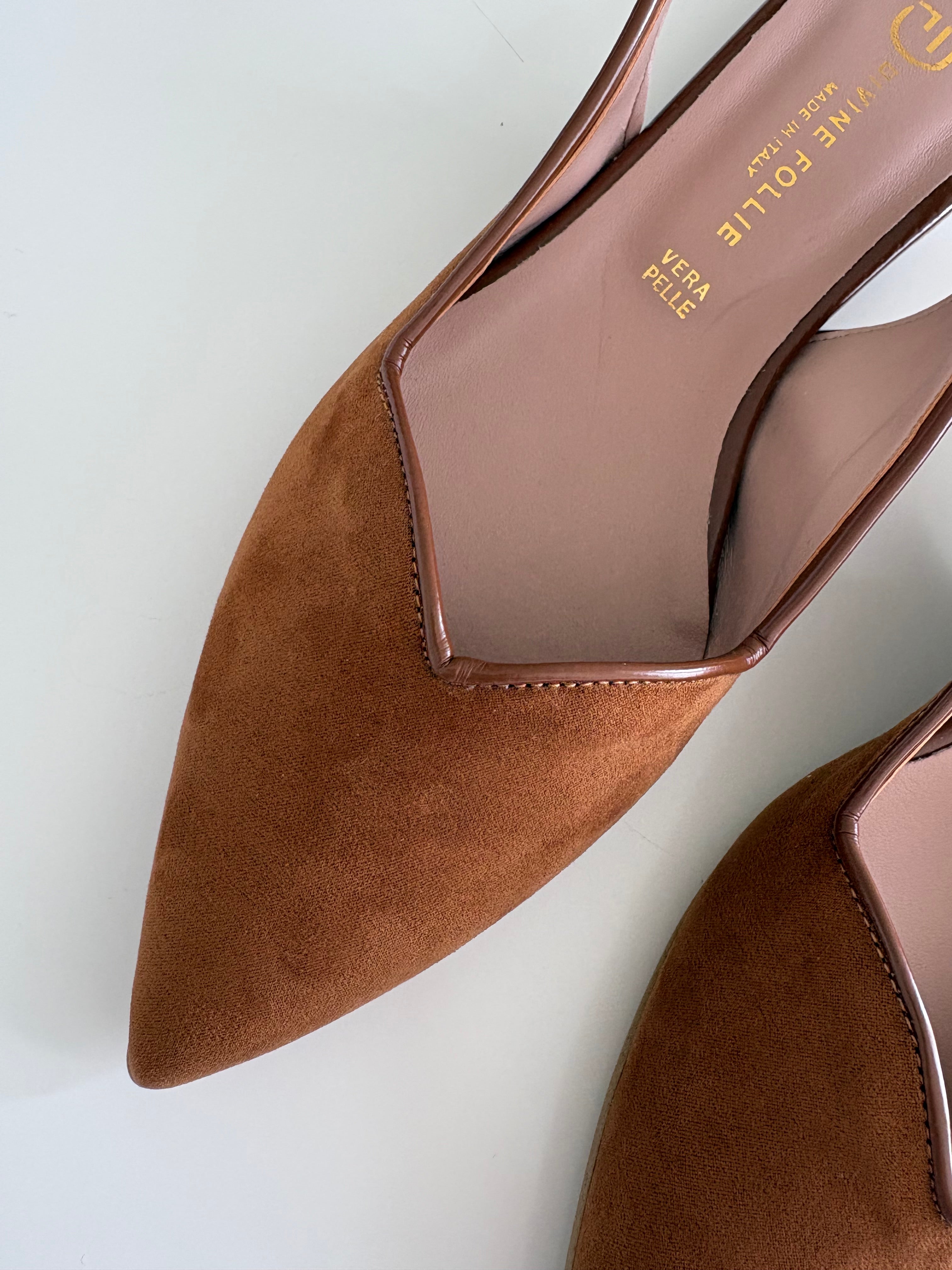 Divine Follie Leather Slingback Flats