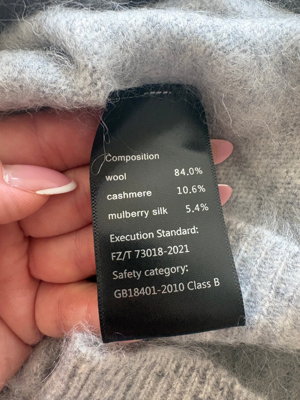 Premium Wool & Cashmere Cardigan – Grey