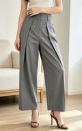 Italian Wide Leg Trousers – Grey